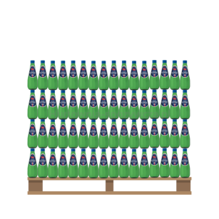 Woda Kinga Pienińska 0,33L Gazowana  Szkło<br>(Paleta 1512 szt.)