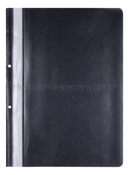 Skoroszyt OFFICE PRODUCTS, PP, A4, 2 otwory, 100/170mikr., wpinany, czarny