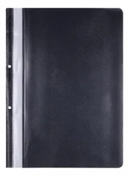 Office Products Skoroszyt, PP, A4, 2 otwory, 100/170mikr., wpinany, czarny 