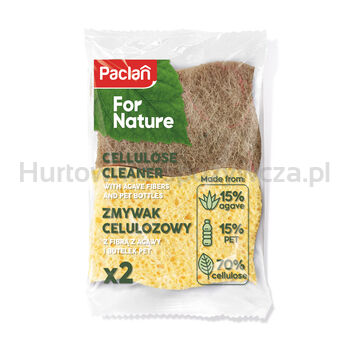 Paclan For Nature Zmywak Celulozowy Z Fibrą Z Agawy I Butelek Pet 2 Szt