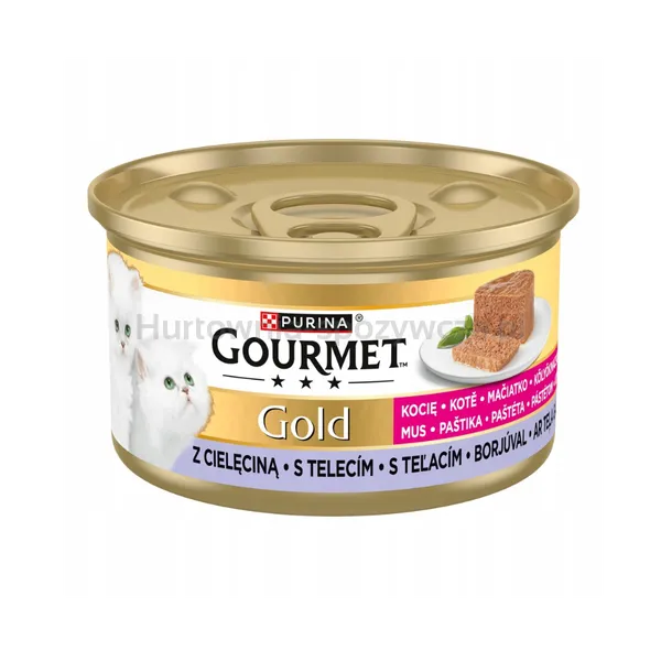 GOURMET GOLD KITTEN - Mus dla kociąt z cielęciną 85g