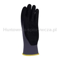 Rękawice DONAU SAFETY Flex-Dotted, kat. II, rozm. 8, szare - 3