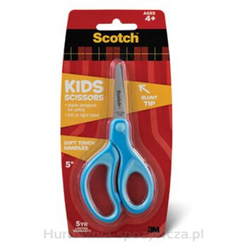 Nożyczki dla dzieci Scotch™, od 4 lat, zaokrąglone ostrze, ergonomiczne, 12cm