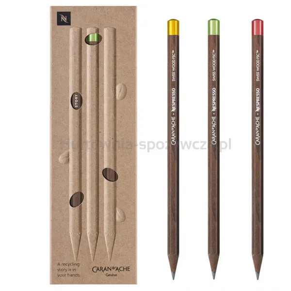Ołówki Nespresso Swiss Wood 3Szt