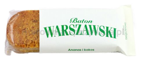 Baton Ananas I Kokos Bezglutenowy 50 G - Baton Warszawski [BIO]