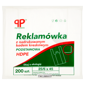 Sarantis Hdpe Reklamówki 25X6X45 Cm Z Nadrukiem 200 Sztuk 