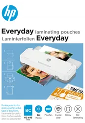 Hp Everydayfolie Laminacyjnebusiness Card, 80 Mic, 100 Szt., Przezroczyste/Połysk 
