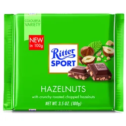 Ritter Sport Czekolada mleczna z ciętymi orzechami laskowymi 100g