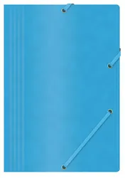 Office Products Teczka z gumką, preszpan, A4, 390gsm, 3-skrz., niebieska 