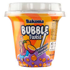 Bakoma Jogurt pitny Bubble Twist Brzoskwinia-Marakuja z kulkami owocowymi 210g