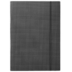 Donau Teczka z gumką karton, A4, 400gsm, 3-skrz., Czarna w kratę 