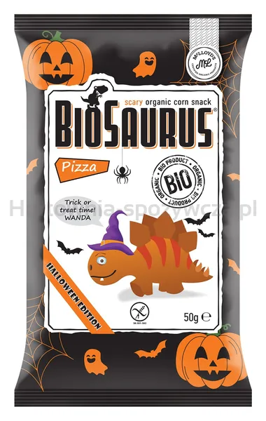 Chrupki Kukurydziane Dinozaury Halloween O Smaku Pizzy Bezgl. Bio 50 G