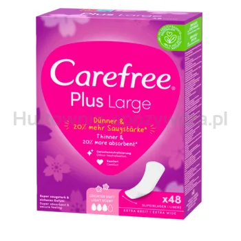 Carefree Plus Large Light Scent, Wkładki higieniczne 48 szt.