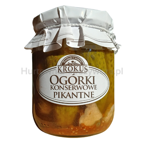 Ogórki Konserwowe Pikantne 500 G (250 G) - Krokus [BIO]