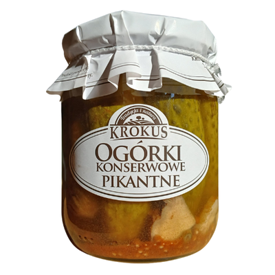 Ogórki Konserwowe Pikantne 500 G (250 G) - Krokus [BIO]