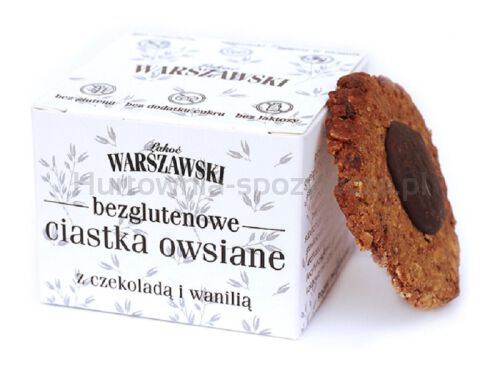 Ciastka Owsiane Z Czekoladą I Wanilią Bezglutenowe 150 G - Baton Warszawski [BIO]