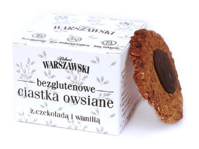 Ciastka Owsiane Z Czekoladą I Wanilią Bezglutenowe 150 G - Baton Warszawski [BIO]