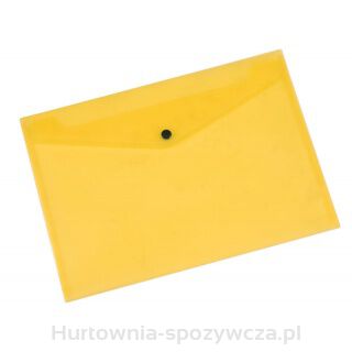 Teczka Kopertowa Q-Connect Zatrzask, Pp, A4, 172Mikr., Transparentna Żółta