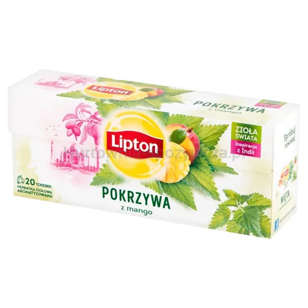Herbata LIPTON ziołowa, pokrzywa z mango, 20 torebek