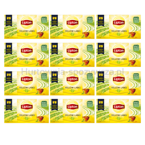 Lipton Herbata Yellow Label Herbata Czarna 50 torebekx 12 szt.