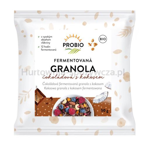 Granola Czekoladowa Z Kokosem Fermentowana Bio 50 G - Probio [BIO]