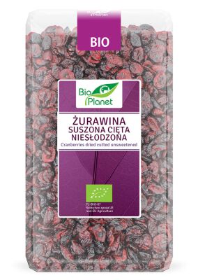 Żurawina Suszona Cięta Niesłodzona Bio 1 Kg - Bio Planet [BIO]