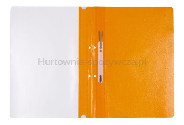 Office Products Skoroszyt, PP, A4, 2 otwory, 100/170mikr., wpinany, pomarańczowy  - 2