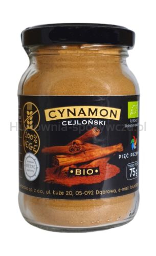 Cynamon Cejloński Mielony Bezglutenowy Bio 75 G - Pięć Przemian [BIO]