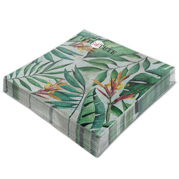 Tete A Tete Serwetki Tropical Garden 3-Warstwowe 33X33Cm Składane 1/4 20Szt. W Paczce