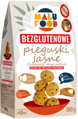 Malu Food  Ciastka Pieguski Jasne Bez Cukru Bezglutenowe 100 G [BIO]