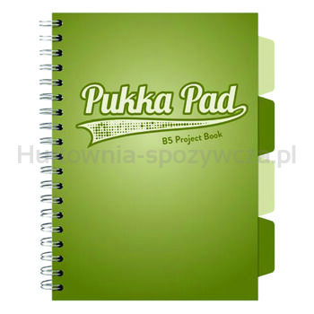 Pukka Pad kołozeszyt Olive Green B5 100 kartek w kratkę