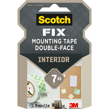 Scotch-Fix™ Dwustronna Taśma Montażowa Do Wnętrz, 19 Mm X 1,5 M, 1 Rolka/Opakowanie