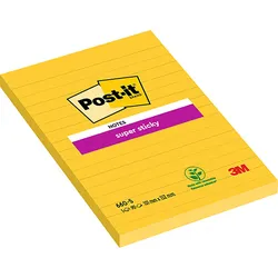 Post-It Karteczki Samoprzylepne Super Sticky (660-S), 102X152Mm, 1X75 Kart., Żółte 