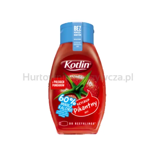 Kotlin Ketchup pikantny 60% mniej kalorii 420 g