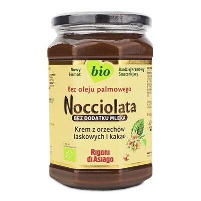 Krem Z Orzechów Laskowych I Kakao Bez Dodatku Mleka Bezglutenowy Bio 650 G - Rigoni Di Asiago (Nocciolata) [BIO]