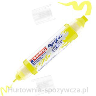 Marker Akrylowy 3D E-5400 Edding, Podwójny, 2-3 Mm, 5-10 Mm, Żółty Neonowy
