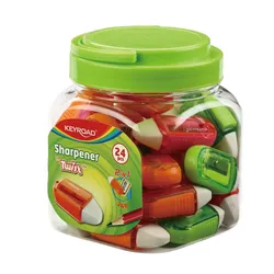 Temperówka Plastikowa Keyroad Z Gumką, Twist, Pojedyńcza, W Plastikowej Tubie