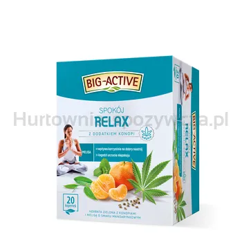Big Active Herbata Zielona Relax Z Dodatkiem Konopi (20 Torebek X 1,5G) 