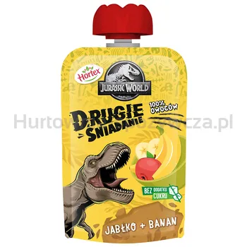 Hortex Drugie Śniadanie Jabłko, Banan 100% Owoców Mus Saszetka 100G