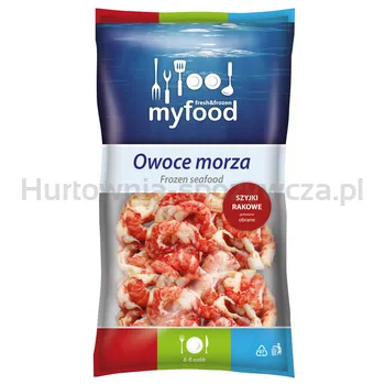 MyFood Szyjki rakowe (Procambarus clarkii) gotowane, obrane, rozmiar: 100-200 szt./lb głęboko mrożone, glazurowane, masa netto (bez glazury) 800 g