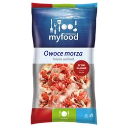 MyFood Szyjki rakowe (Procambarus clarkii) gotowane, obrane, rozmiar: 100-200 szt./lb głęboko mrożone, glazurowane, masa netto (bez glazury) 800 g