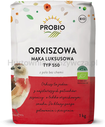 Mąka Orkiszowa Luksusowa Typ 550 Bio 1 Kg - Probio [BIO]