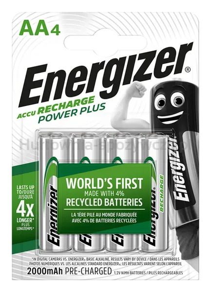 Akumulator Energizer Power Plus, Aa, Hr6, 1,2V, 2000Mah, 4Szt.
