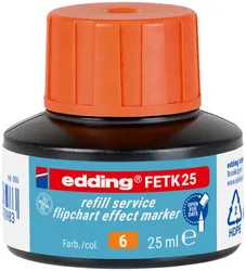 Tusz do uzupełniania markerów do flipchartów e-FETK 25 EDDING, pomarańczowy