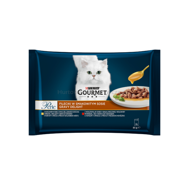 GOURMET PERLE Gravy Delight Kurczak 4x85g