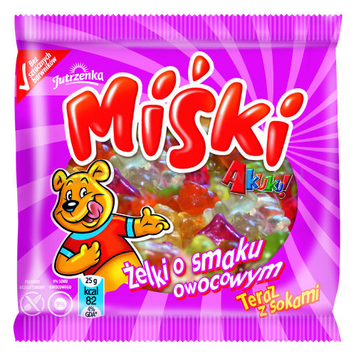 Jutrzenka Akuku! Miśki Żelki O Smaku Owocowym 90 G