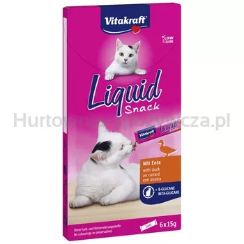 Vitakraft Cat Liquid Snack kaczka i B-glukan 6x15g