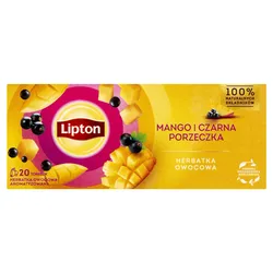 Lipton Herbata owocowa, mango i czarna porzeczka, 20 torebek
