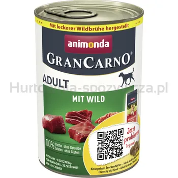 Animonda GranCarno Adult z dziczyzną 400g