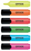 Office Products Zakreślacz fluorescencyjny, 2-5mm (linia), 6szt., mix kolorów [BIURO]